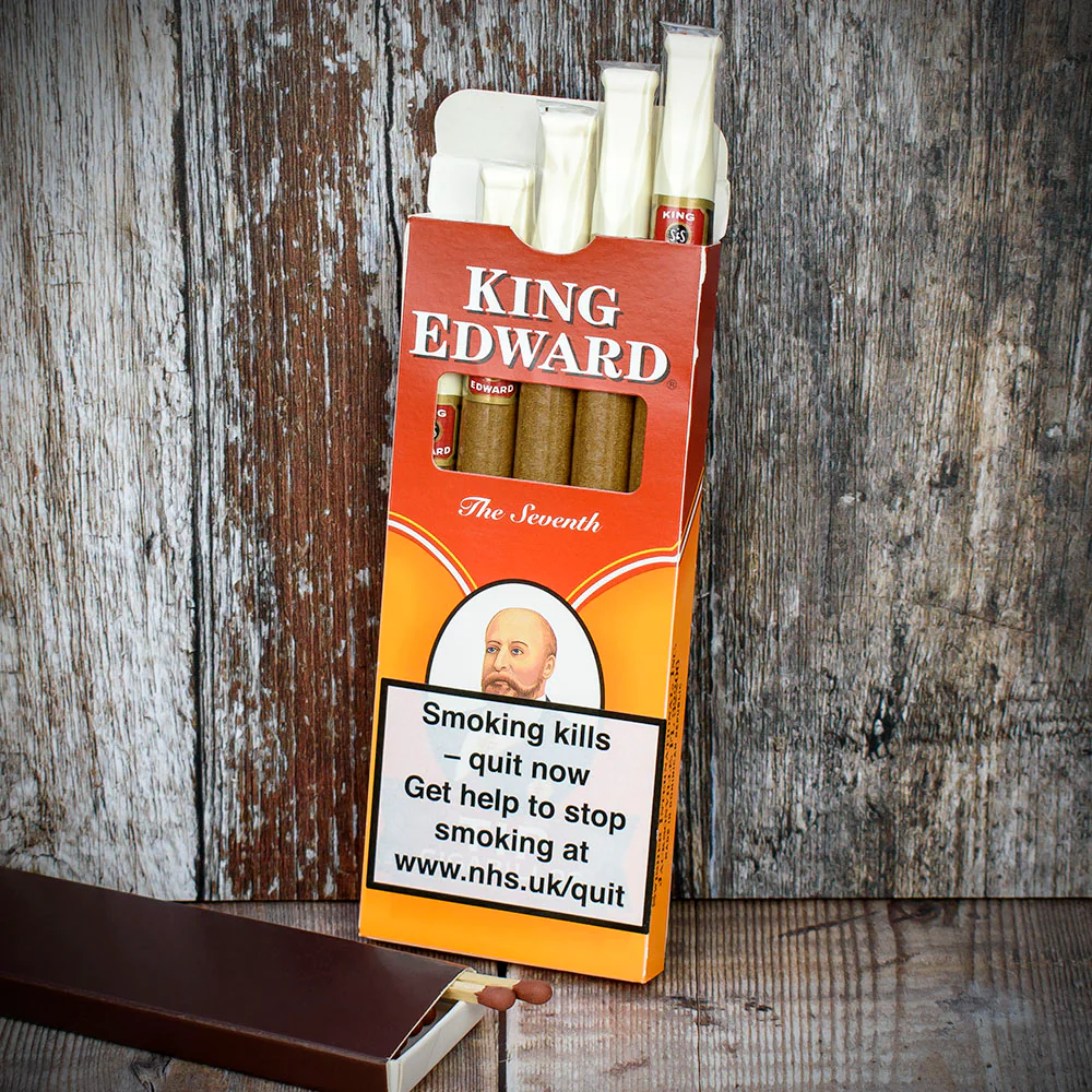 King Edward Tip Cigarillos Cigars - Pack of 5 - Image 4